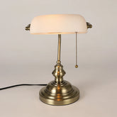 Desk lamp Table Light glass banker‘s lamp zipper switch for bedroom home stuy restaurant library office light night lamp by Home for Health and Beauty