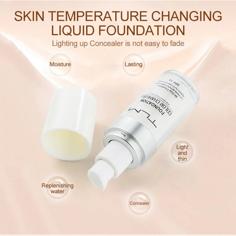 Magic Color Changing Foundation Oil-Control Face Cover Concealer Makeup Liquid Hydrating Long Lasting Tone Foundation by Home for Health and Beauty