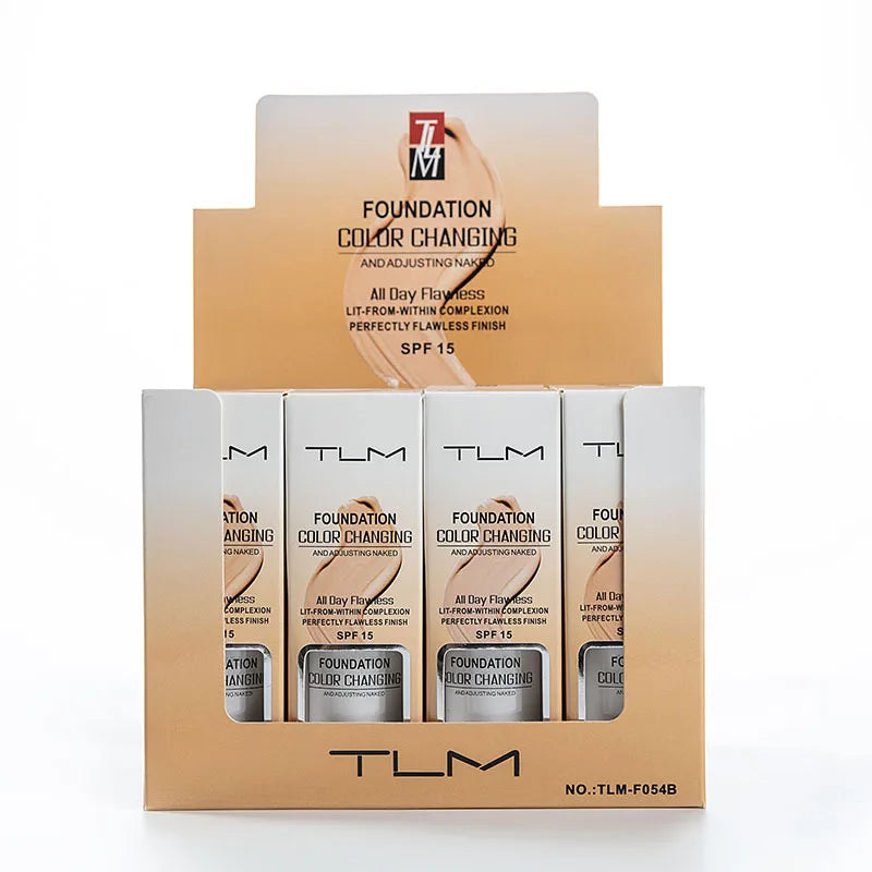Magic Color Changing Foundation Oil-Control Face Cover Concealer Makeup Liquid Hydrating Long Lasting Tone Foundation by Home for Health and Beauty