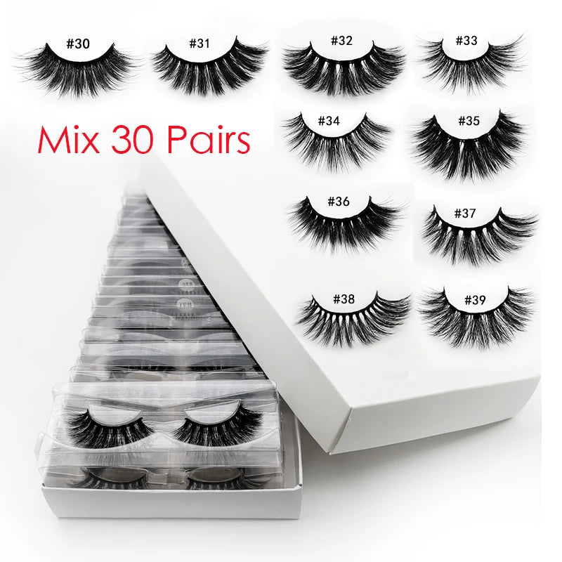 3D Mink Eyelashes Natural Wispy Bulk Wholesale by Home for Health and Beauty