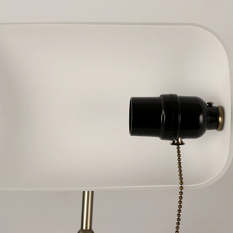 Desk lamp Table Light glass banker‘s lamp zipper switch for bedroom home stuy restaurant library office light night lamp by Home for Health and Beauty