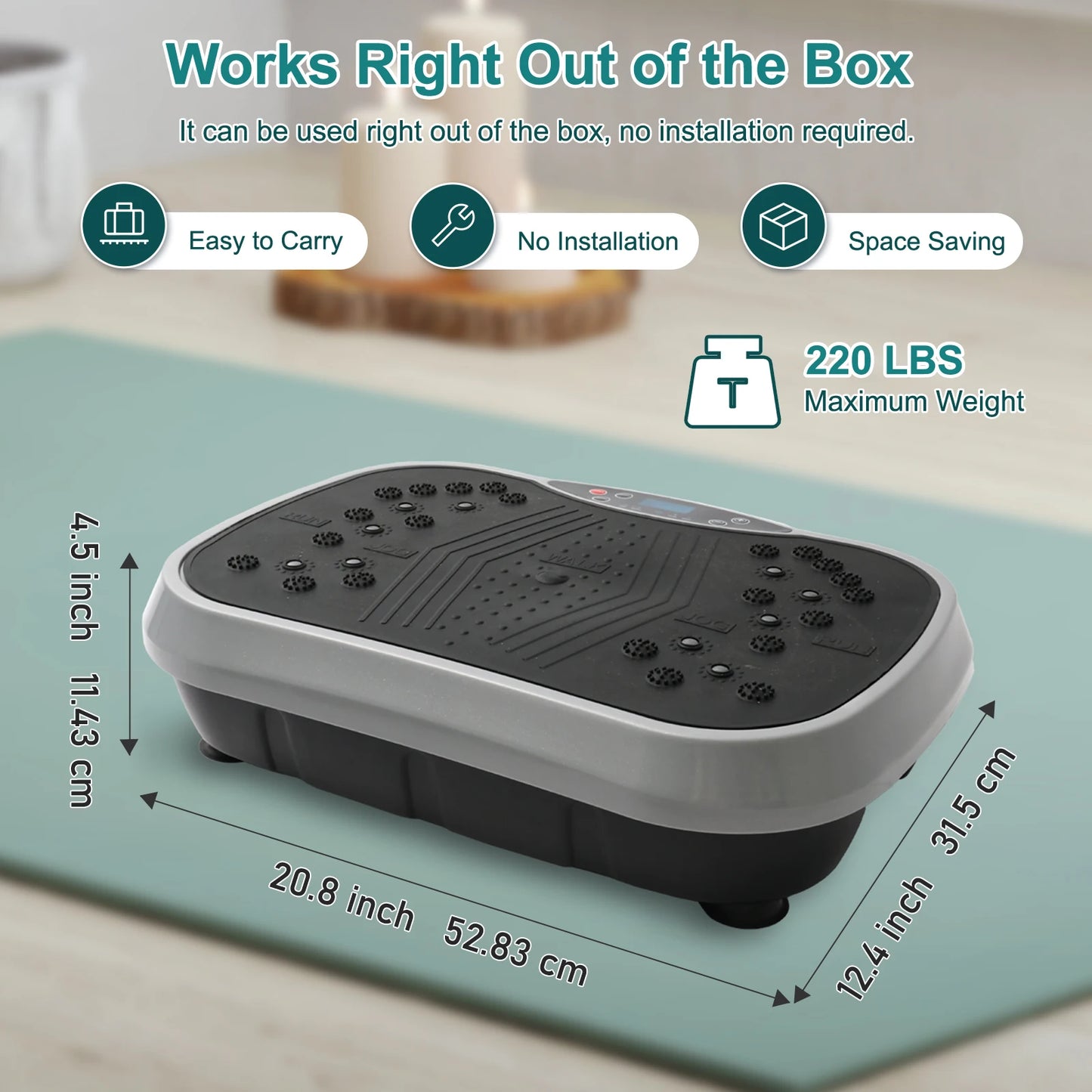 H Vibration Plate Exercise Machine for Whole Body Fat Burning