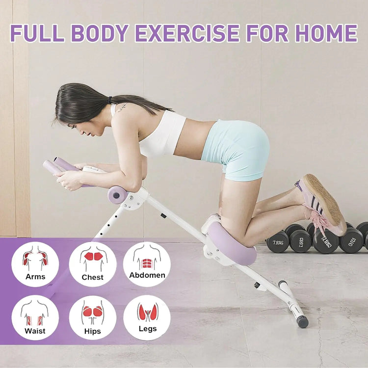 Ab Machine Workout Equipment Abdominal Trainer, Adjustable Abdominal Exercise Machine by Home for Health and Beauty