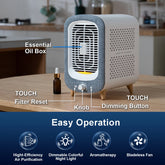 Air Purifier With HEPA Activated Carbon Nightlight Fragrance Sponge by Home for Health and Beauty