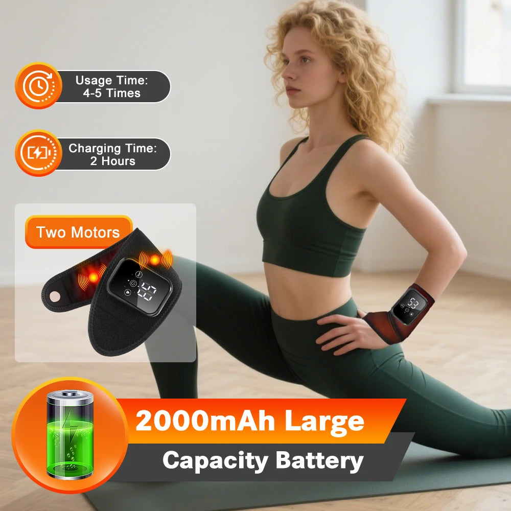 Electric Heating Wrist Massager Wrist Brace Protector Wrap Vibration Massage Relieves Tenosynovitis Carpal Tunnel Fatigue Relief by Home for Health and Beauty
