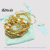 Waterproof Charm Beads Stackable Bracelets Bangles Fashion Fine Jewelry Gift For Women Anniversary Birthday by Home for Health and Beauty