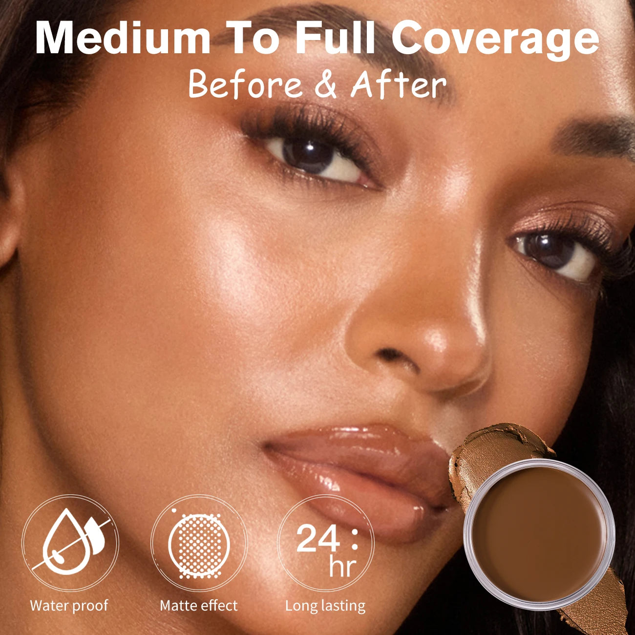 Waterproof Full Coverage Matte Foundation For Flawless Skin