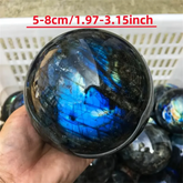 1pc Blue Light Violet Tourmaline Crystal Ball Home Decor by Home for Health and Beauty