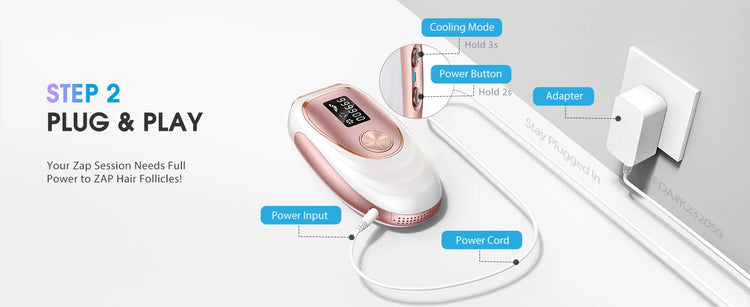 IPL Laser Hair Removal Device for Women Men 45°F Ice-Cooling for Painless & Long-Lasting Results Laser for Full Body Bikini by Home for Health and Beauty