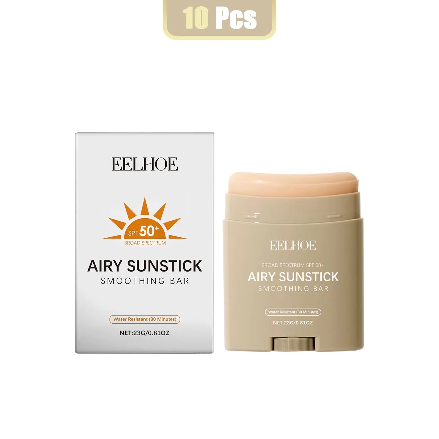 Moisturize Airy Sunstick SPF50+ Anti-UV Long-lasting Protector High Coverage 23g Matte Natural Sunscreen Cream Skin Care by Home for Health and Beauty