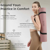 Extra Thick 8mm Yoga Mat, 72x26 inches, TPE Material, Anti-Slip & Lightweight for Fitness, Travel, Gym by Home for Health and Beauty