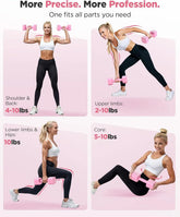 5-in-1 Adjustable Dumbbell Set of 2, 12LBS/20LBS Hand Weights for Women, Men, 1s-Adjust Dual-Stable Dumbbell Set for Women Home Gym & Outdoor by Home for Health and Beauty