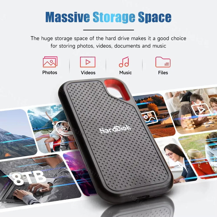 Portable External SSD 2TB High Capacity Solid State Drive USB 3.2 Gen2 Ultra Fast Storage for Game Files by Home for Health and Beauty