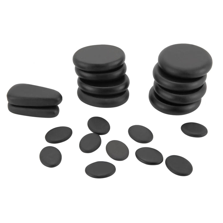 Hot Stones Massage Set, 18 Volcanic Rocks Body Massage Set, for Massage, Scraping, Hot Compress by Home for Health and Beauty