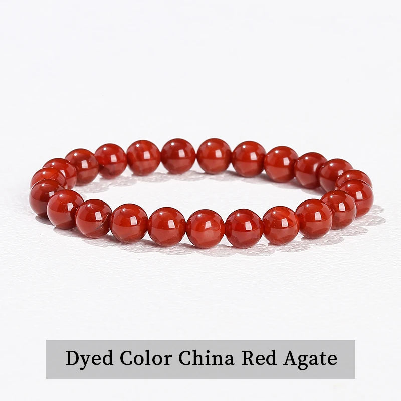 JD Natural Stone Beads Bracelet Amethyst Tiger Eye Crystal Quartz Agate Gem Beads Bangles Women Men Reiki Healling Jewelry Gift by Home for Health and Beauty