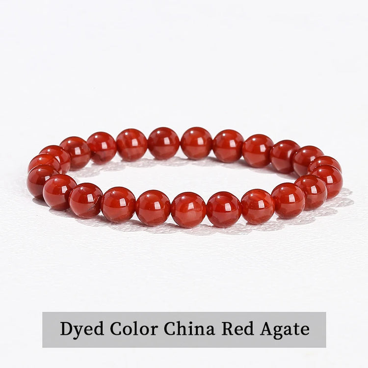 JD Natural Stone Beads Bracelet Amethyst Tiger Eye Crystal Quartz Agate Gem Beads Bangles Women Men Reiki Healling Jewelry Gift by Home for Health and Beauty