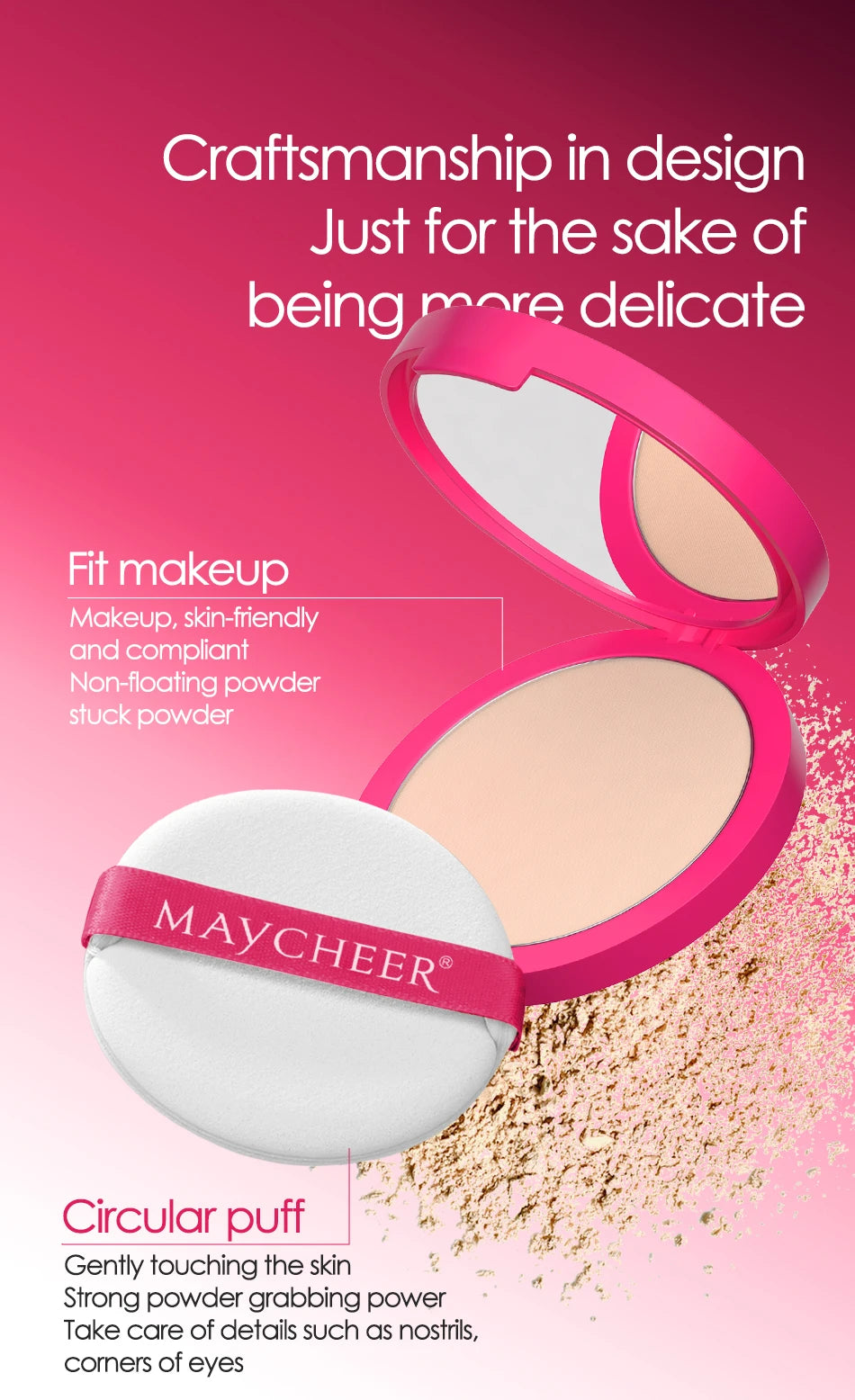 5-color matte setting powder, controls oil, moisturizes, and is long-lasting and waterproof, creating a natural makeup look. by Home for Health and Beauty