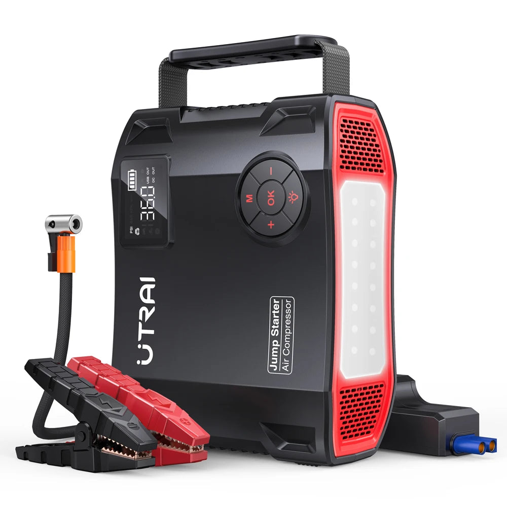 4 in 1 Jump Starter Power Bank With Air Compressor