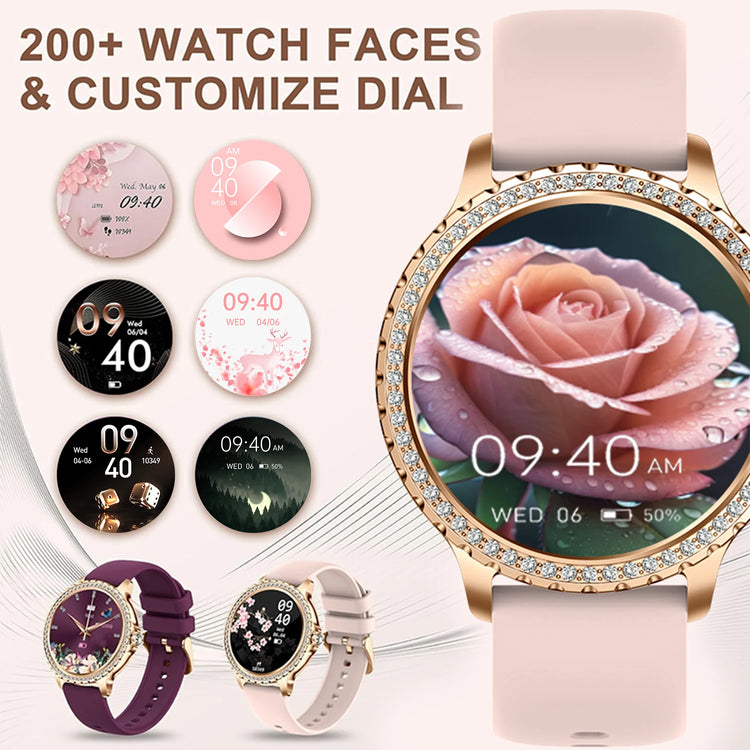 Smart Watch For women - 1.32" Touchscreen Fitness Tracker with Wireless Calls, Music Time Display, Step Counting by Home for Health and Beauty
