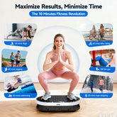 Vibration Plate High Frequency Vibration Fat Burning Fitness Platform 9 Programs 120 Levels Home Gym Weight Loss Remote Control by Home for Health and Beauty