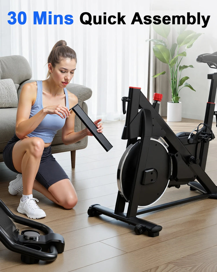 Exercise Bike, 32-Level Magnetic Resistance Stationary Bikes for Home, Low Noise Workout Cycling Bike for Home by Home for Health and Beauty