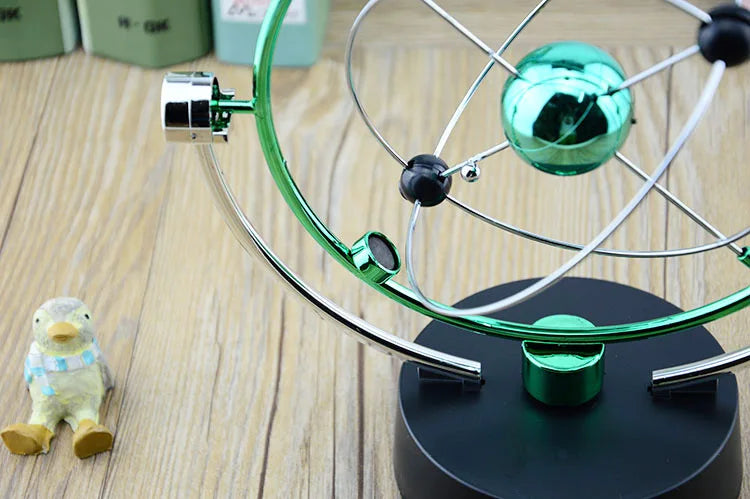 Galaxy Universe Celestial Swinger Magnetic Rotating Earth Perpetual Motion Device Electric Chaos Pendulum Science Decor living room decoration desk decoration adornos para casa desk decoration home accessories by Home for Health and Beauty