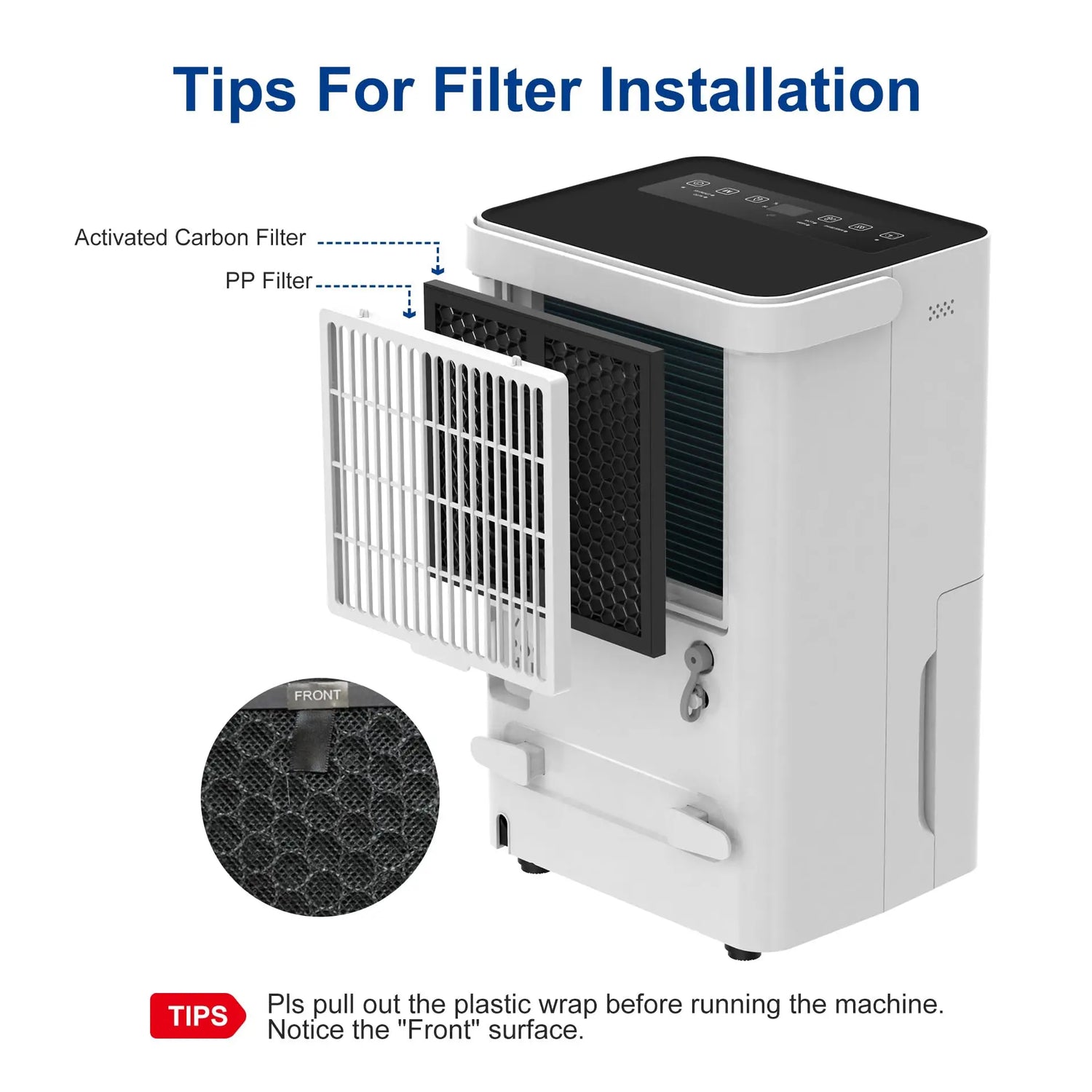 Dehumidifier With Drain Hose Auto Or Manual Drainage by Home for Health and Beauty