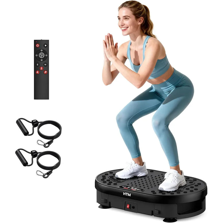 Vibration Plate High Frequency Vibration Fat Burning Fitness Platform 9 Programs 120 Levels Home Gym Weight Loss Remote Control by Home for Health and Beauty