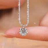 Real Moissanite Diamond Pendant Necklace 925 Sterling Silver Cauliflower Chain by Home for Health and Beauty