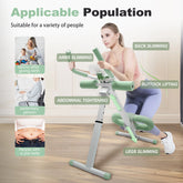 Ab Workout Machine Abdominal Adjustable Folding Crunch Trainer Core Machine Full Body Equipment for Home Gym by Home for Health and Beauty