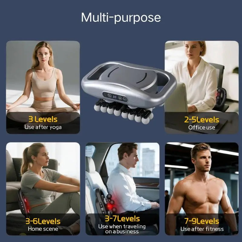 Muscle Massager Gun with 42 Massage Heads LED Digital Display 10min Smart Timer 9 Speed Modes Type-C Fast Cha by Home for Health and Beauty