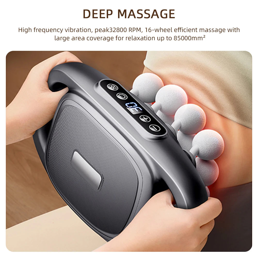 Foreverlily Fascia Gun High Frequency Vibration Massager Back Waist Shoulders by Home for Health and Beauty