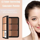 12 Color concealer Palette Matte Phosphor Outline Makeup Palette Cream foundation make-up Makeup Face Repair by Home for Health and Beauty