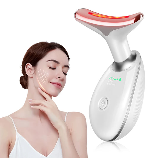 Electronic Neck Massager With Dual Ring Rollers USB Charging