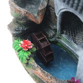 Tabletop Water Fountain with LED Light, Desktop Ornaments Resin Rockery Ornament for Office Living Room Desk Decor by Home for Health and Beauty