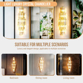 Crystal Wall Lamp Modern 3-Layer Wall Crystal Sconce Light E14 Led Corn Lights by Home for Health and Beauty