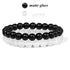 2Pcs Colorful Natural Stone Bead Bracelet Set 8MM Natural Agates Turquois Amethysts Quartzs Gem Stretch Bangle Jewelry Gift by Home for Health and Beauty