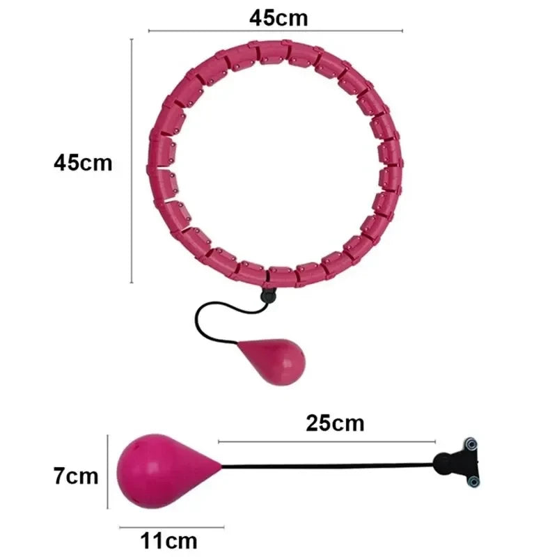 Hula Hoop Smart Weighted For Adults Weight Loss 47 Inch Waist 24 Detachable Links Fitness Hoop For Women And Beginners by Home for Health and Beauty