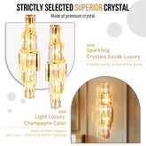 Crystal Wall Lamp Modern 3-Layer Wall Crystal Sconce Light E14 Led Corn Lights by Home for Health and Beauty