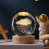 3D Moon Crystal Ball Astronomy Galaxy Solar System Saturn Luminous Balls Snow Glass Globe Night Light Home Desktop Decoration solar system sphere stand globe earth gyro ball planet by Home for Health and Beauty