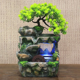 Indoor Room Fountain Waterfall Decor Desktop Fountain Decoration Water Feature with Colour Changing LED Lighting Zen Meditation by Home for Health and Beauty