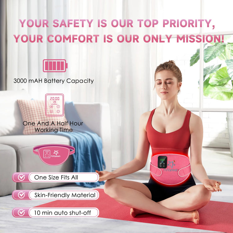 Red Light Infrared Therapy Belt Menstrual Pain Relief by Home for Health and Beauty
