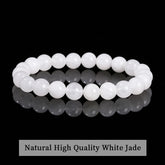 JD Natural Stone Beads Bracelet Amethyst Tiger Eye Crystal Quartz Agate Gem Beads Bangles Women Men Reiki Healling Jewelry Gift by Home for Health and Beauty