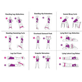 Resistance Bands Fitness Set Rubber Loop Bands Strength Training Workout Expander Yoga Gym Equipment Elastic Rubber Loop by Home for Health and Beauty