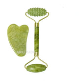 Natural Jade Roller Massager For Face, Body, Back Gua Sha by Home for Health and Beauty