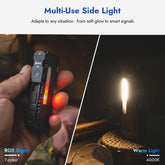 WUBEN X4 EDC Flat Flashlight with RGB Light, 1500 Lumens Mini Flashlight with Tactical Switch and Magnetic, IP68 Portable Pocket by Home for Health and Beauty