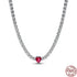 925 Sterling Silver Bow Heart Necklace Zircon Charm Gift by Home for Health and Beauty