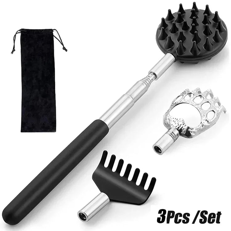 1/3/5PCS Back Scratcher Telescopic Scratching Massage Tool Back Scratcher Scraper Extendable Telescoping Itch Massage Relaxation by Home for Health and Beauty