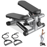 Mini Stepper with Resistance Bands 300 LBS Weight Capacity Hydraulic Home Stepper Machine Compact Cardio Equipment with LCD Monitor No Assembly Required by Home for Health and Beauty