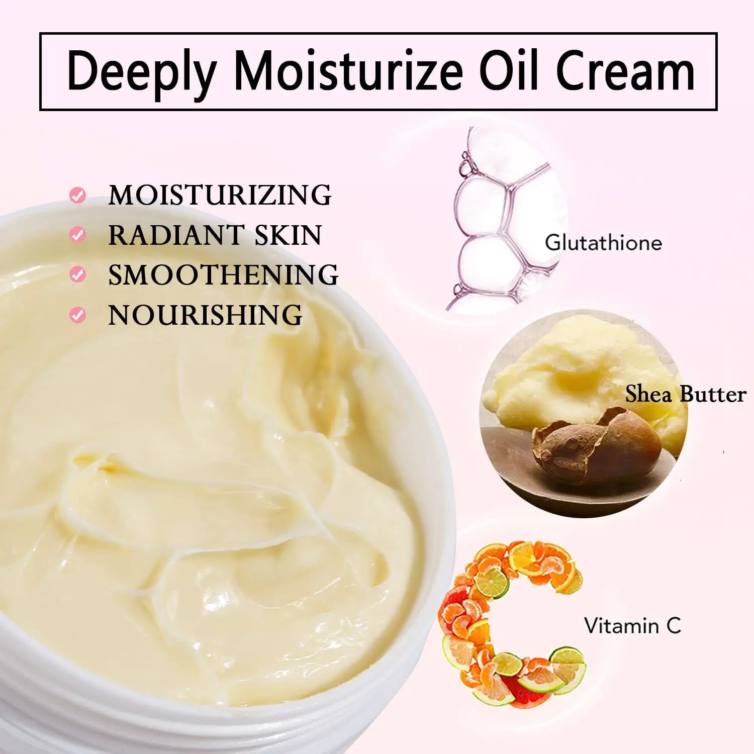 AILKE Organic Shea Butter Oil Whitening Cream, Brightening, Moisturizing, Smooth Nourish, Soften Skin, for Face, Body, 100ml by Home for Health and Beauty